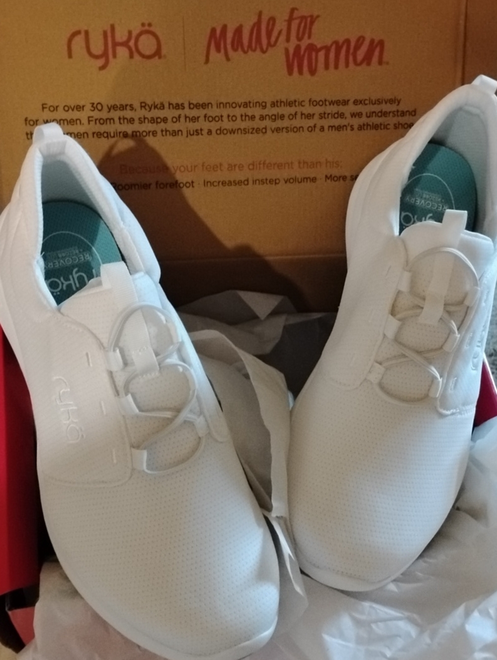 Ryka Made For Women  White Slip-On Athletic Sneakers